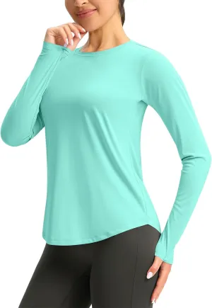 Rash Guard for Women UPF 50  Sun Protection Fishing Shirt Outdoor Quick Dry Lightweight UV Long Sleeve Hiking Shirts