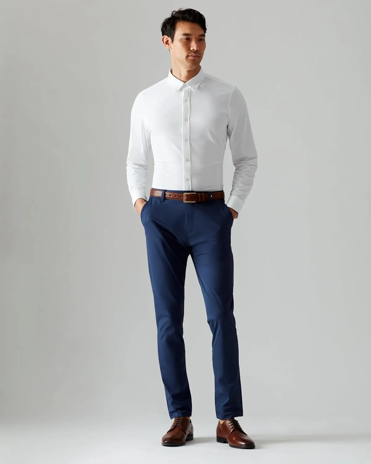 Rhone Men's Commuter Shirt, Performance Dress Shirts for Men, Machine Washable, Wrinkle Resistant, Slim Fit Button Down Shirt