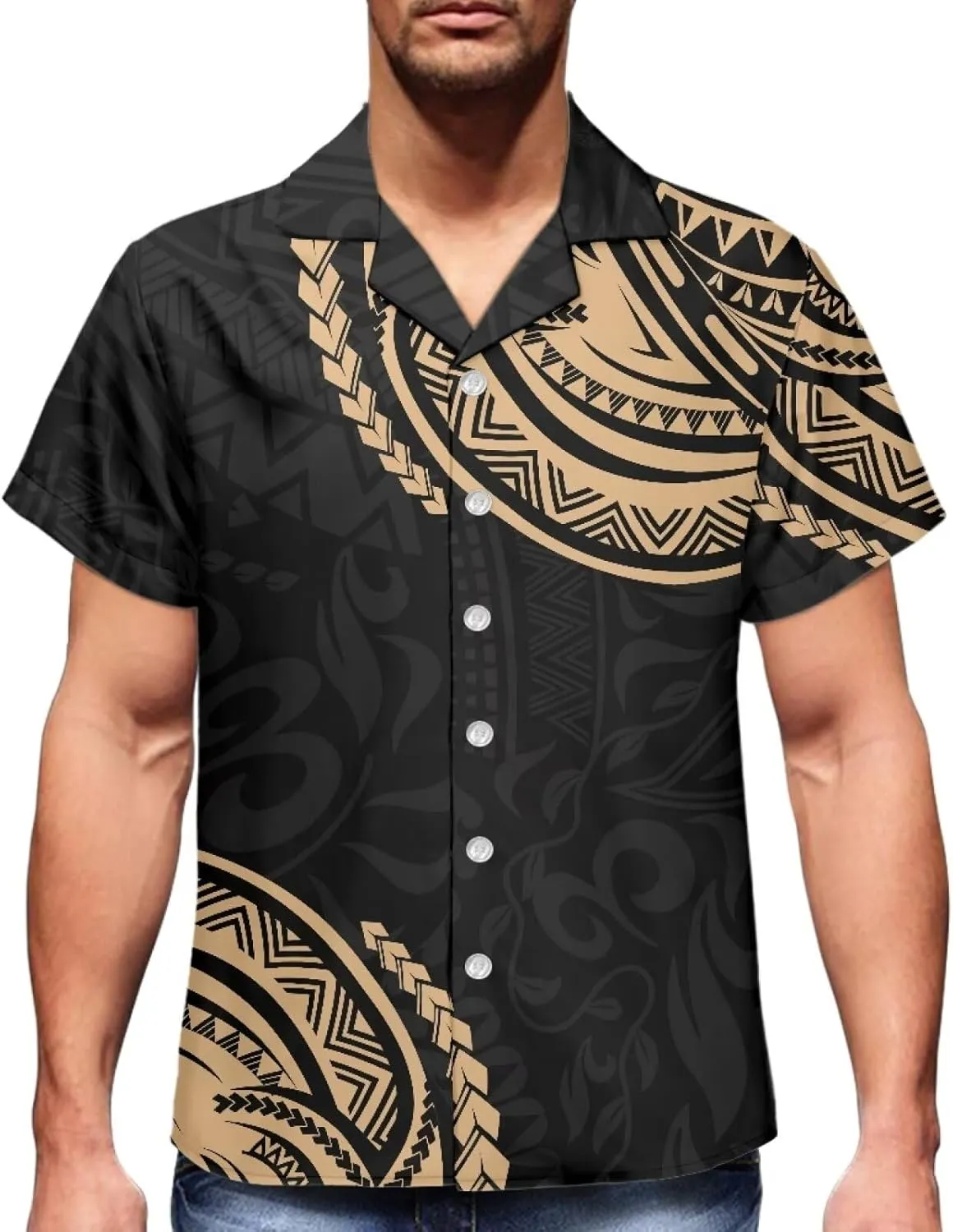 Samoa Couple Outfit Polynesian Dress for Women Traditional Puletasi Shirts for Men Strapless Ruffle Dresses