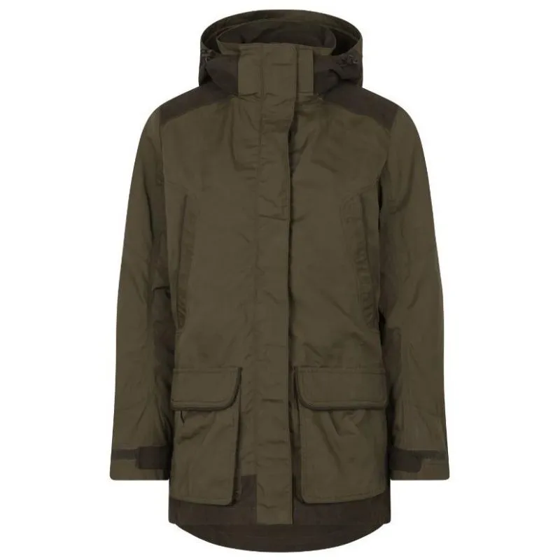 Seeland Key-Point Kora Ladies SEETEX Waterproof Jacket - Pine Green/Grizzly Brown