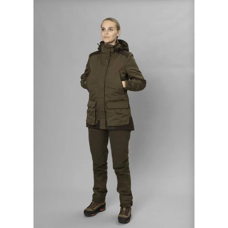Seeland Key-Point Kora Ladies SEETEX Waterproof Jacket - Pine Green/Grizzly Brown