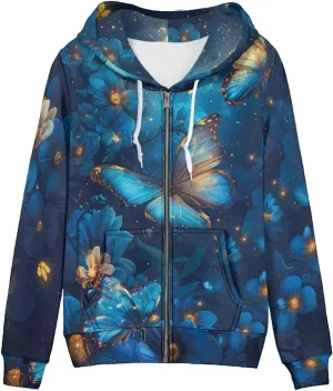 Showudesigns Women's Clothing Zip Up Hoodies XS-5XL Fashion Sweatshirts Clothes Fall Pullover Tops