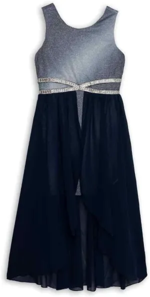 Speechless Girls' Sleeveless Maxi High Low Sparkly Party Dress