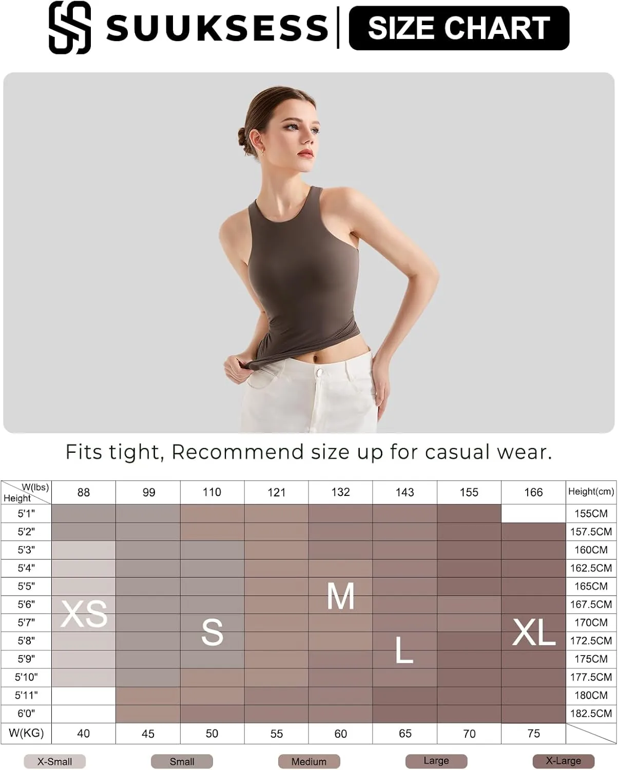 SUUKSESS Women High Neck Sleeveless Double Lined Summer Basic Crop Tank Tops 2025