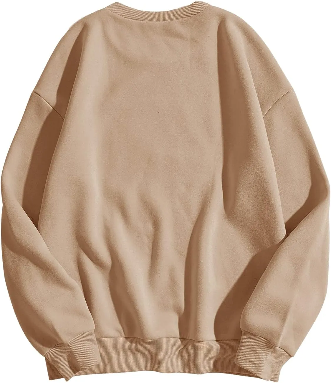 SweatyRocks Women's Casual Long Sleeve Sweatshirt Round Neck Pullover Tops