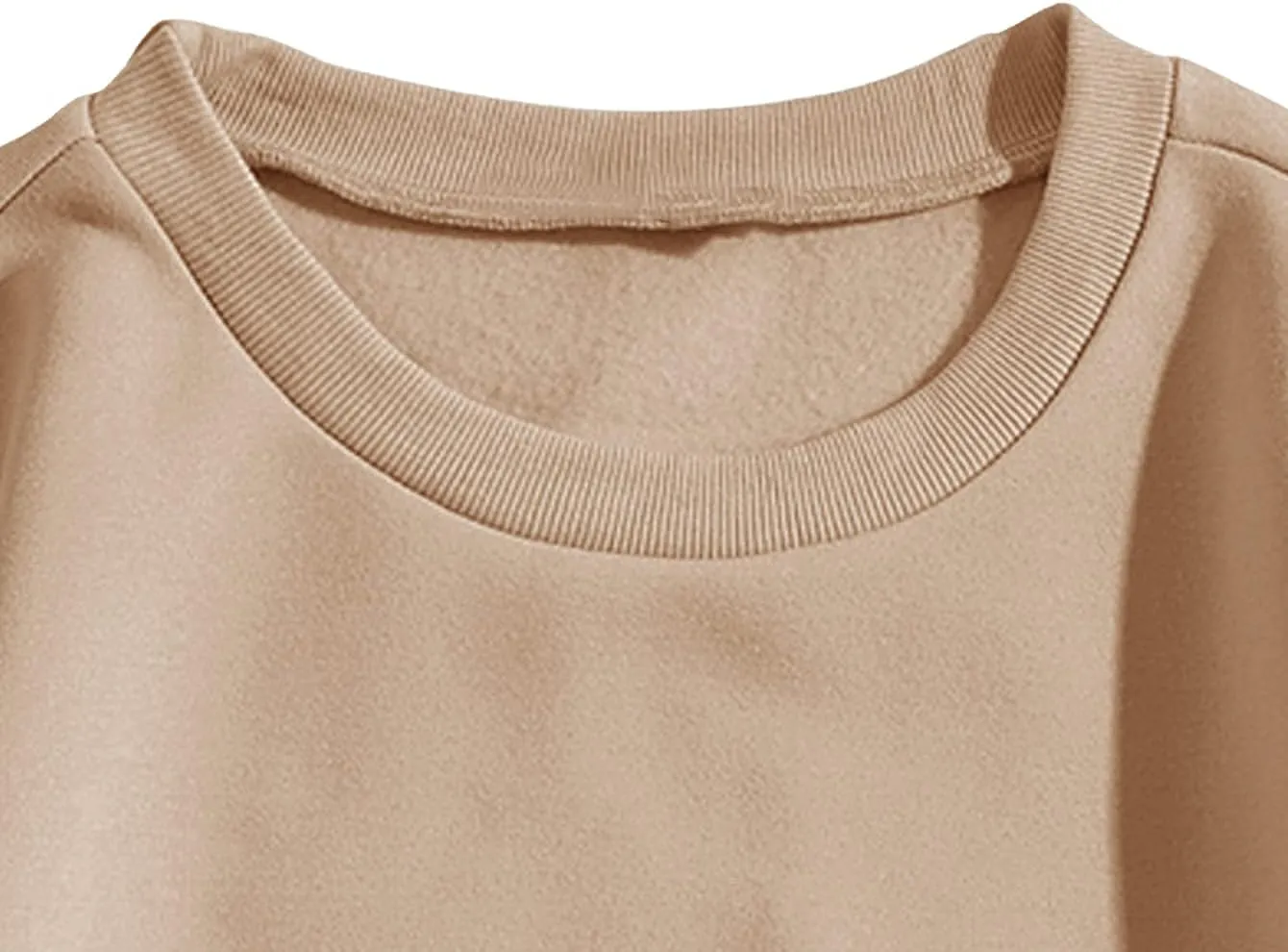 SweatyRocks Women's Casual Long Sleeve Sweatshirt Round Neck Pullover Tops