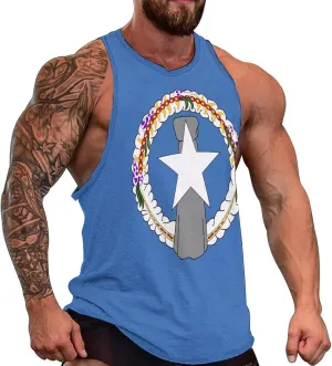 TAIZIYEAH Mens Beach Tank Tops Romanian Flag Sleeveless Lightweight Shirts Summer Running Athletic Swim Shirt