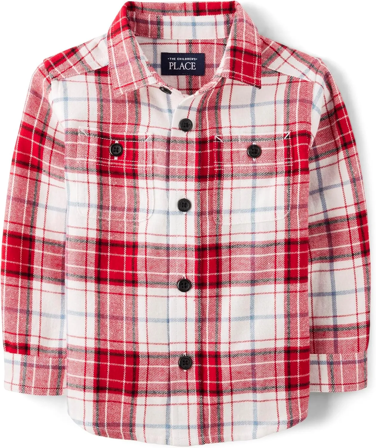 The Children's Place Baby Boys' and Toddler Long Sleeve Plaid Flannel Button Up Shirt