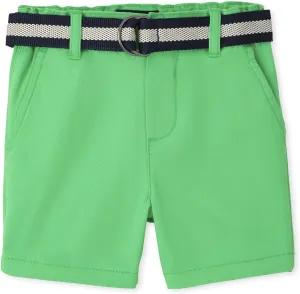 The Children's Place Baby Boys' and Toddler Twill Belted Chino Short