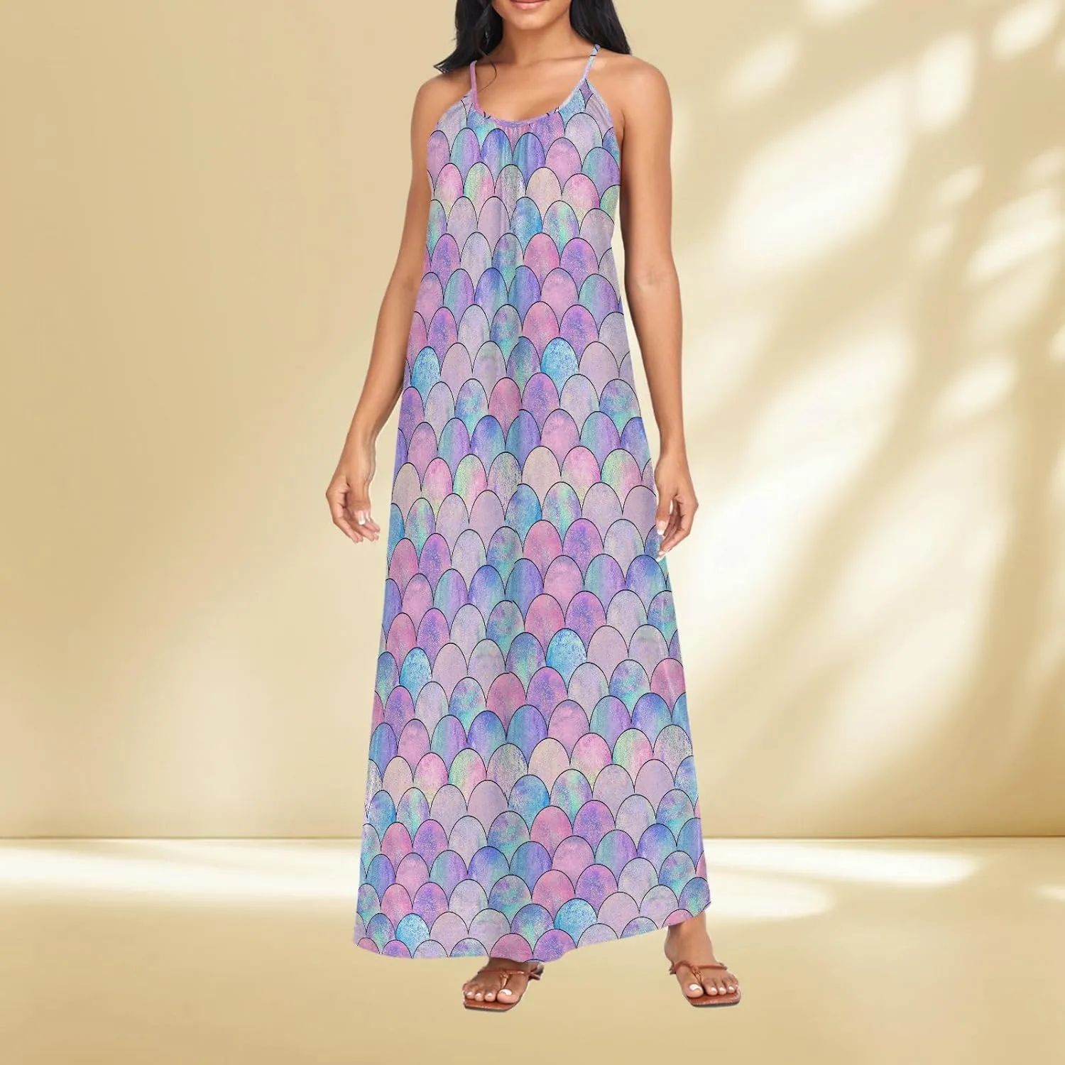 visesunny Plus Size Long Sundresses for Women 2024 Backless Beach Summer Dress Maxi Dress
