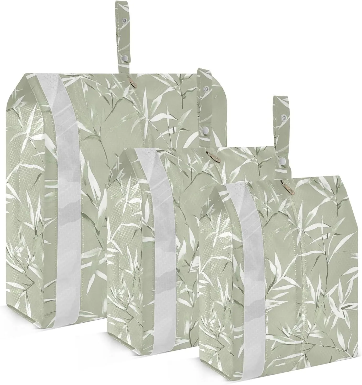 White Green 3 Piecing Packing Travel Bag Portable Garment Bag Closet Storage Clear Clothing Bags Suitcase Organizers