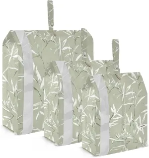 White Green 3 Piecing Packing Travel Bag Portable Garment Bag Closet Storage Clear Clothing Bags Suitcase Organizers