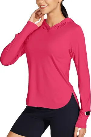 Willit Women's Sun Shirts Hoodie UPF 50  SPF Long Sleeve Hiking Lightweight Quick Dry UV Protection Outdoor Clothing