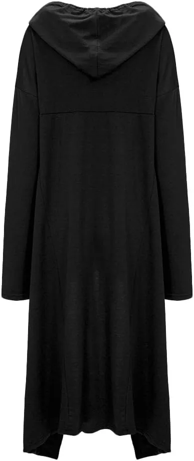 Womens Asymmetric Hem Long Sleeve Loose Casaul Hoodies Sweatshirts Tunic Tops