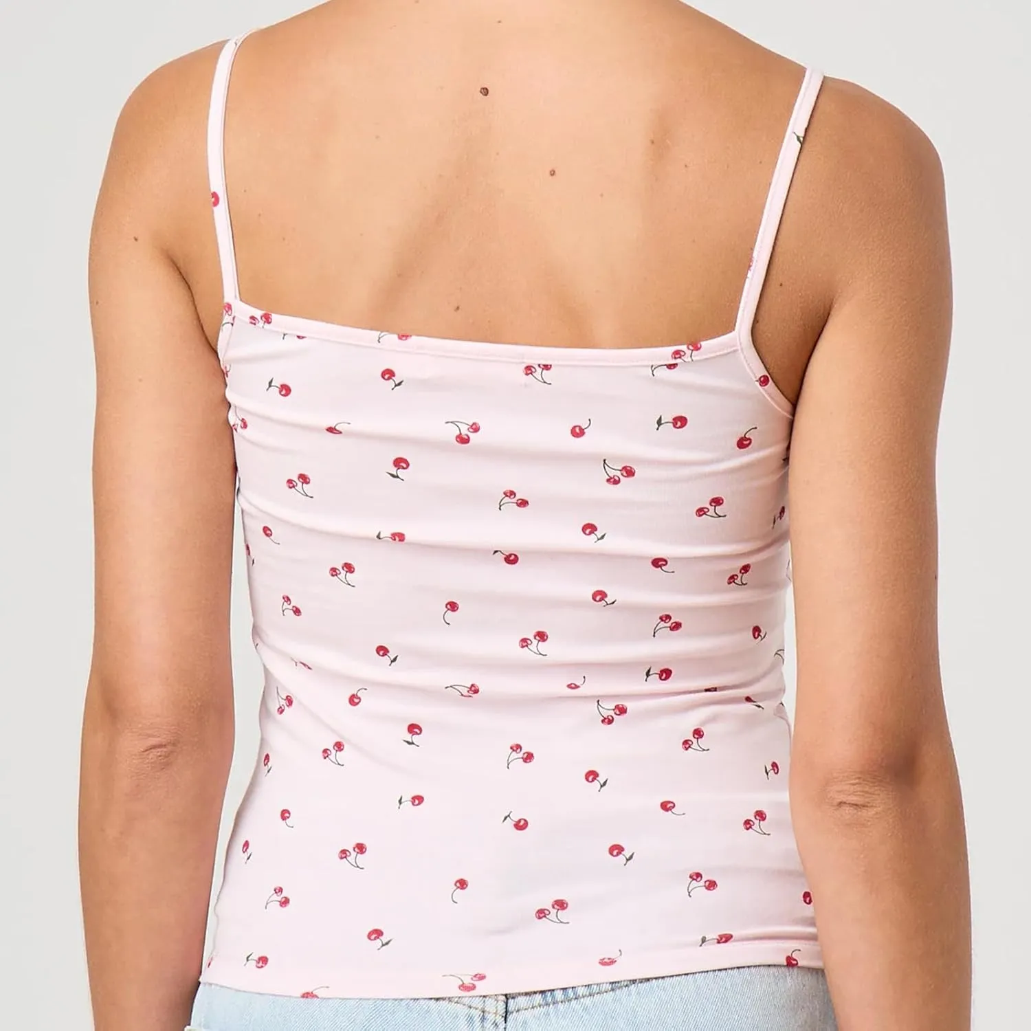 Womens Sexy Cami Stretchy Spaghetti Strap Camisole Tank Top Y2k Going Out Slim Corset Sleeveless Shirt Crop Tops