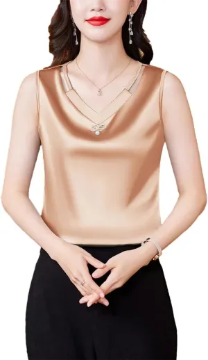 Wvapzxx M-4XL Women Tank Top Spring Summer 2024 Hollow Out Camisole V Neck Korean Casual Sleeveless Vest