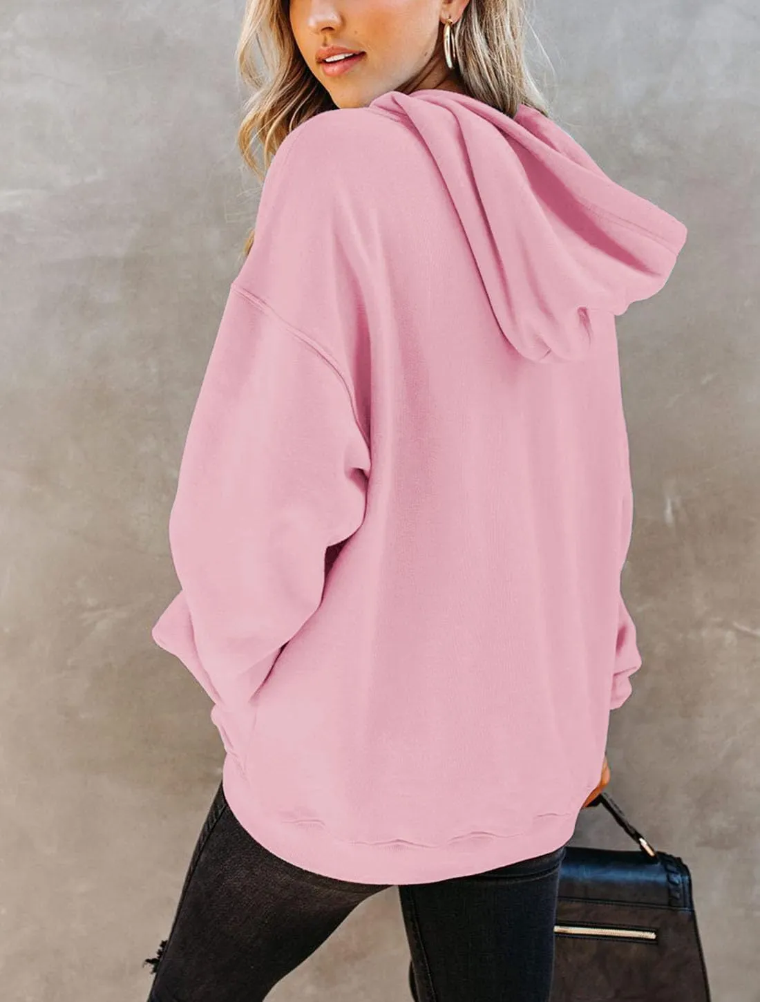 Yuccalley Women's Long Sleeve Fashion Pocket Hoodies Casual Pullover Tops