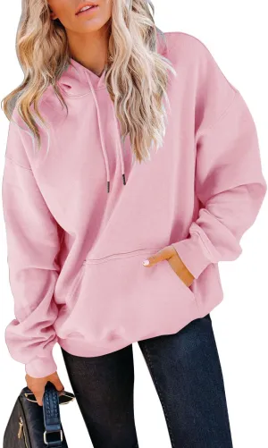 Yuccalley Women's Long Sleeve Fashion Pocket Hoodies Casual Pullover Tops