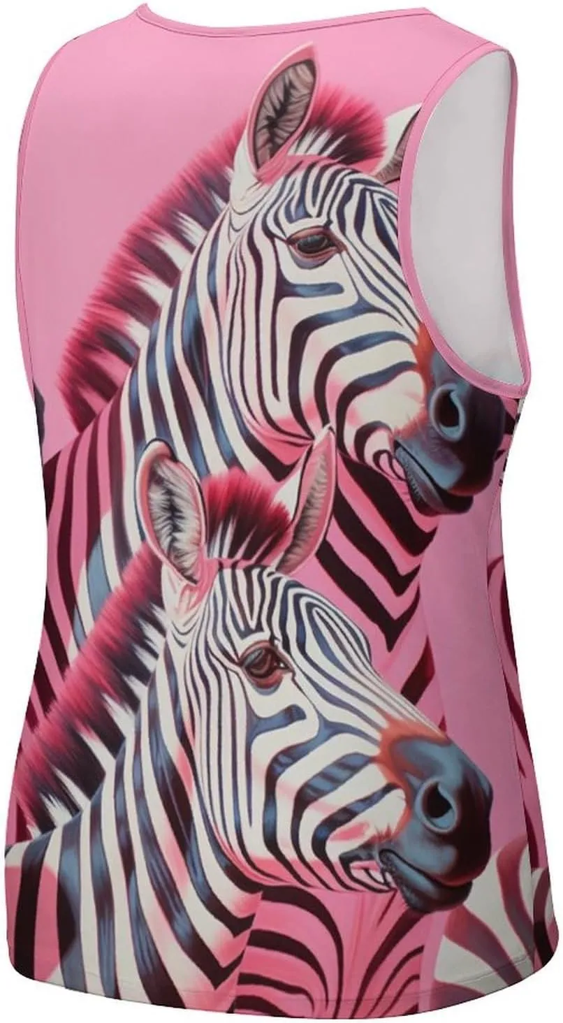 Zebra Men's Tank Top Sleeveless T-Shirt Pullover Vest Shirts Gym Workout Beach Funny