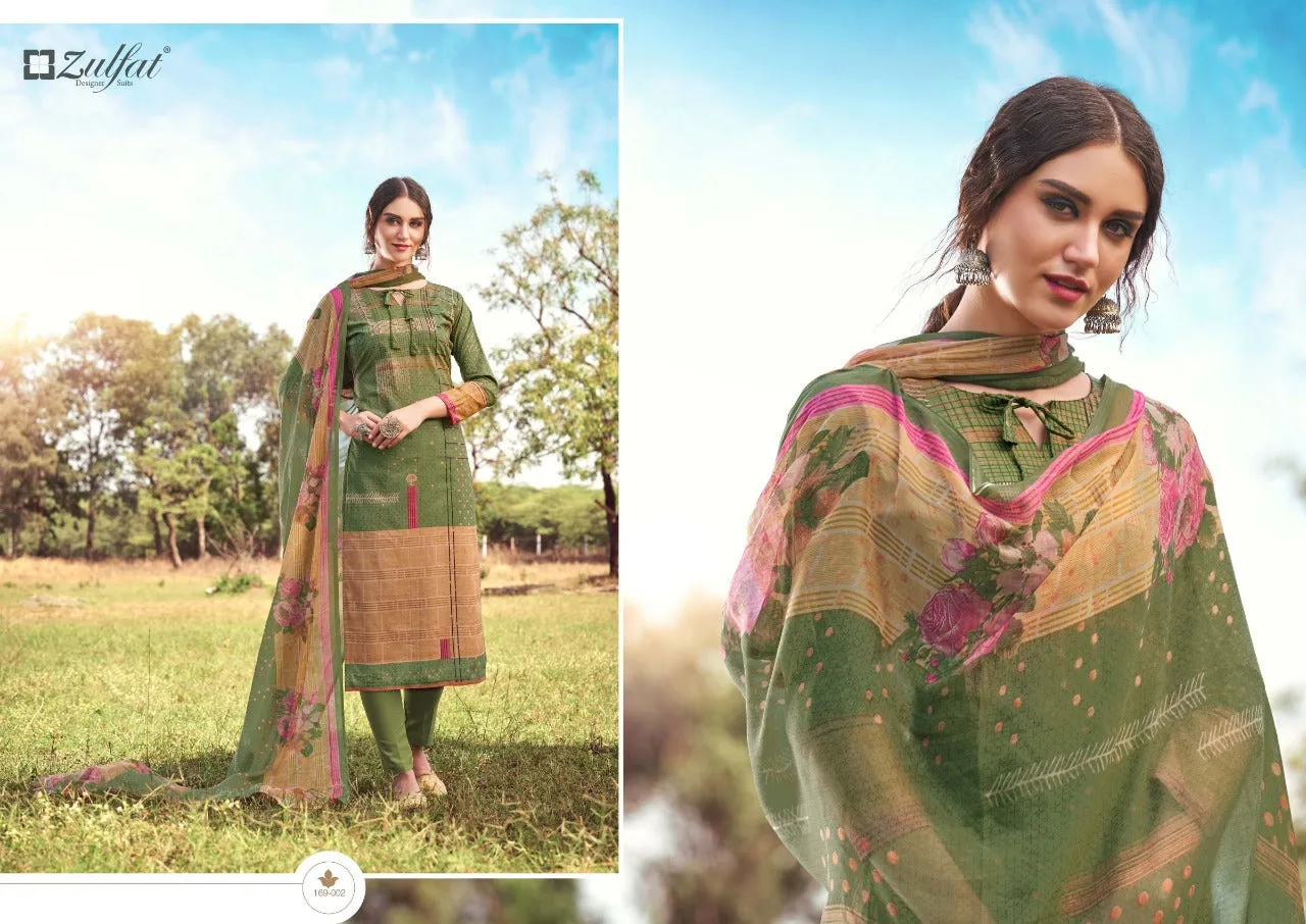 Zulfat Designer Suits Adah Cotton Digital Printed Stylish Suits
